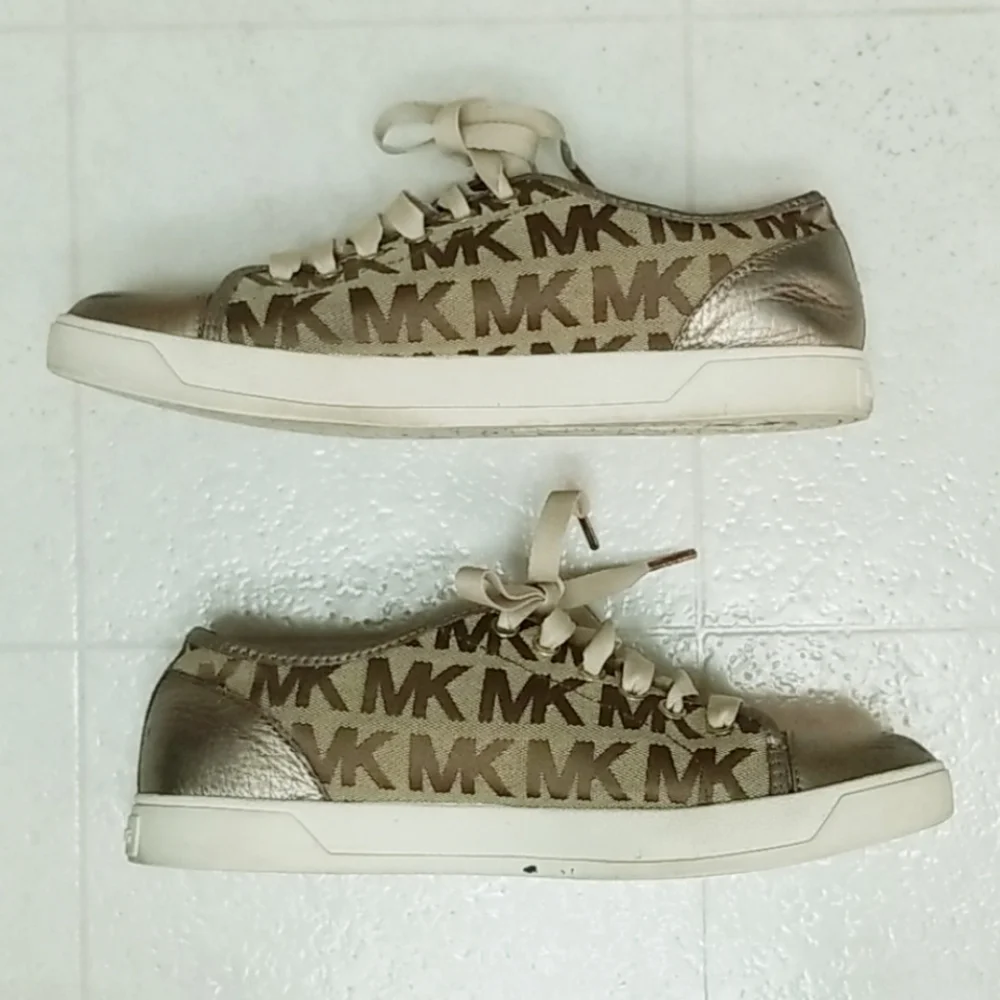 MICHAEL KORS city block sneakers gold toe cap